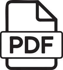 Poster - PDF File  icon vector illustration isolated On Transparent Background