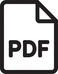 Poster - PDF File  icon vector illustration isolated On Transparent Background