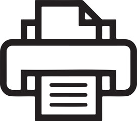 Poster - Print icon vector illustration isolated On Transparent Background