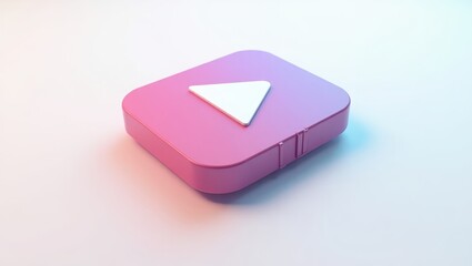Poster - Play button icon design, presented on a light background.
