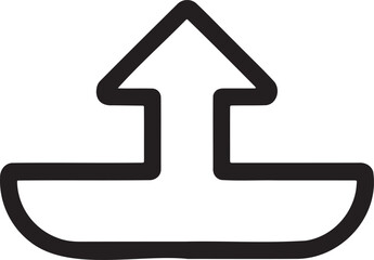 Poster - Upload icon vector illustration isolated On Transparent Background