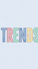 Poster - Pastel-colored word 