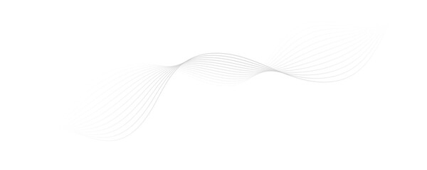 Poster - Abstract white and gray background. Abstract linear flowing particles future technology concept abstract wave curve lines banner.  
