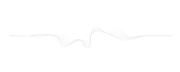 Poster - Abstract white and gray background. Abstract linear flowing particles future technology concept abstract wave curve lines banner.  