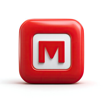 Red square icon with white capital letter 'M'