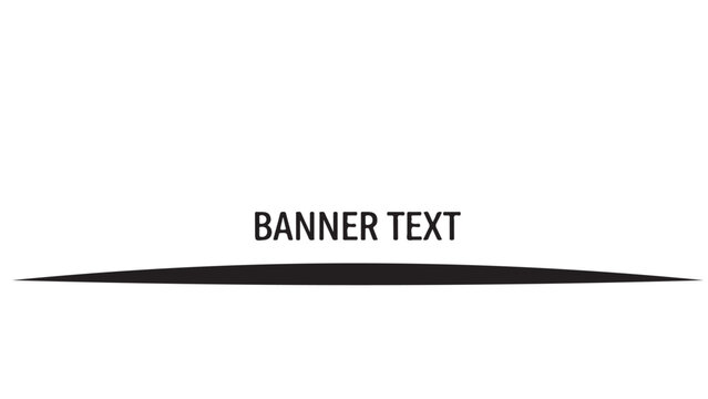 Banner with black text and a line design on a white background, vector illustration