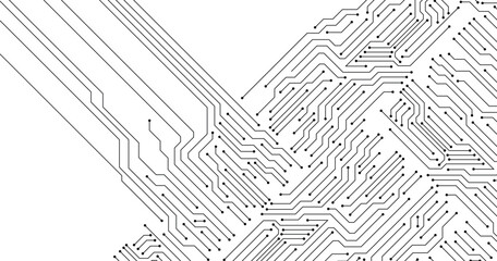 Poster - Seamless circuit board. High tech technology geometric illustration. Vector illustration. EPS10