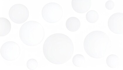 White Abstract Spherical Shapes Over White Background in Digital Design for User Interface Layout