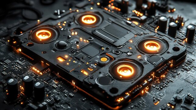 Futuristic Circuit Board Design