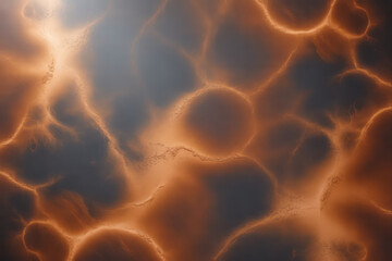 Poster - Abstract background with orange circles and dark gray shapes organic texture