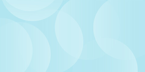 Poster - Minimalist banner background, pastel colorful, Light Blue gradations. Circle effect style geometric, abstract background. Vector Illustration