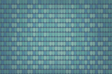 Poster - abstract blue and green rounded tile pattern for backgrounds and textures