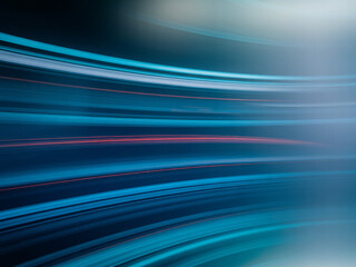 Poster - Abstract blue light trails background with dynamic motion and blurred effect