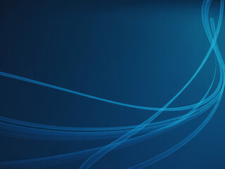 Poster - Elegant Blue Abstract Background with Flowing Lines for Modern Design Projects