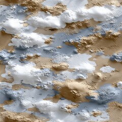 Poster - Artwork features a soothing palette of beige, white, and grey, enhanced by delicate textures and gentle blue and brown accents SEAMLESS PATTERN