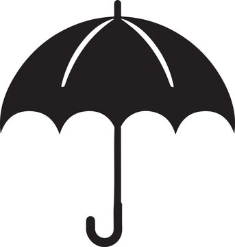 Black umbrella vector icon