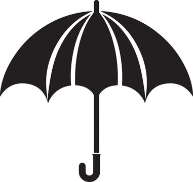 Black umbrella vector icon