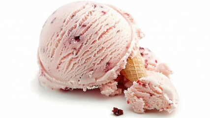 Aufkleber - A scoop of ice cream sits atop a crispy waffle cone, ready to be enjoyed