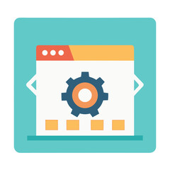 Website settings interface with gear icon cogwheel