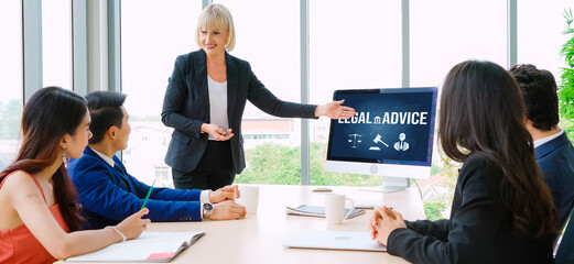 Poster - Smart legal advice website for people searching for brisk law knowledge in digital device screen providing law advice and legal information