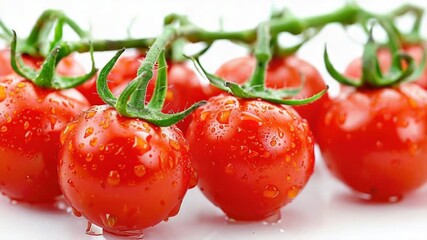Poster - Fresh tomatoes with water droplets