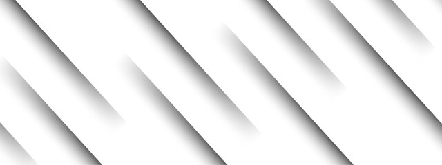 Wall Mural - abstract clean white background with diagonal cut-out lines and soft shadows. minimalist, geometric 