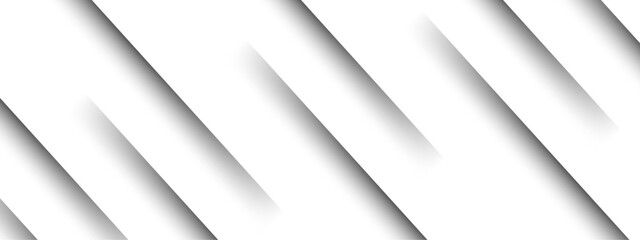 Wall Mural - abstract clean white background with diagonal cut-out lines and soft shadows. minimalist, geometric 