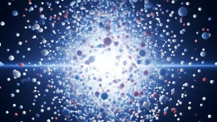 Canvas Print - cosmic expansion, energy burst, abstract background - a vibrant digital video depicts a bright energ