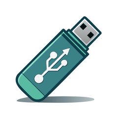 Aufkleber - Illustration of a USB Flash Drive for Portable Data Storage and File Transfer
