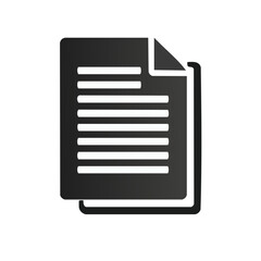 Poster - Two Abstract Files, Document Icon with Lines, Paper Stack, Contract Data