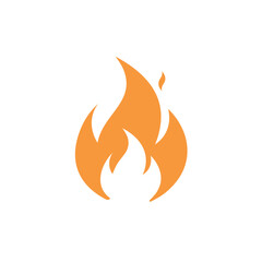 Poster - Orange Flames Abstract Fire Icons Symbolize Energy Danger Passion and Heat Light Illustration