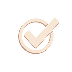 Poster - Check mark inside circle signifies approval, positive confirmation, and task completion with a simple design
