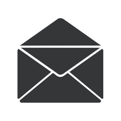 Poster - Open Envelope Silhouette Vector Illustration for Communication Concepts