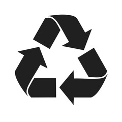 Poster - Recycling Symbol with Arrows for Sustainability and Environmental Conservation Efforts