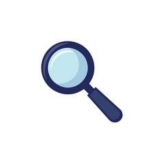 Poster -  Magnifying glass illustration isolated on white showing search and discovery