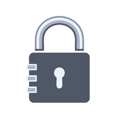 Poster - Stylized Metal Padlock Illustration Security and Protection Concept Icon