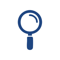 Poster - Simple Blue Magnifying Glass Illustration for Discovery and Search Concepts with Clean Style for Business Applications