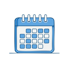 Poster - Blue Calendar Illustration of Schedule Organization and Time Management Tasks Reminder
