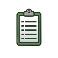Poster - Green Clipboard with Checklist for Tasks and Reminders Illustration for Organization and Planning