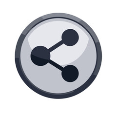 Poster - Shiny Round Share Symbol Illustration for Social Media and Networking Applications