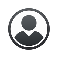 Poster - Person profile icon circle outline user avatar symbol simple vector