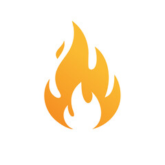 Poster - Stylized Fire Flame Vector Illustration with Dynamic Yellow Orange Gradient