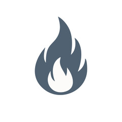 Poster - Stylized Flame Icon Symbolizes Energy Passion Warmth and Light