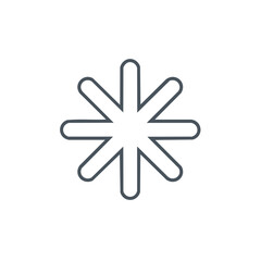 Poster - Line Drawing of Abstract Star or Flower with Multiple Points