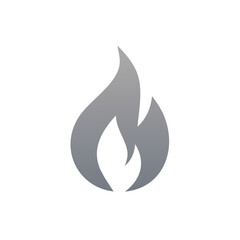 Poster - Stylized Flame Illustration for Backgrounds and Graphic Design Elements with Smooth Gradient