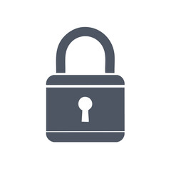 Poster - Isolated padlock icon for data protection and security services