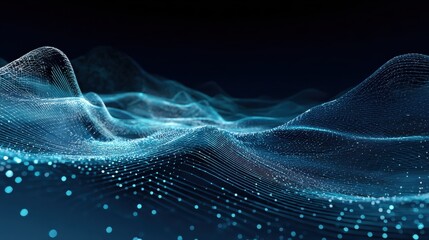 Fototapete - Big data flow technology and science vector background, tech abstraction with lines electronics and digital style in 3D dimensional perspective, abstract illustration., no logos, no brands