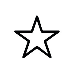 Poster - Five pointed star outline illustration symbol quality rate icon geometric shape graphic