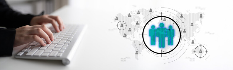 Poster - Target audience analysis enhances marketing with segmentation, smart profiling, and personalized strategies for improved audience targeting and campaign efficiency. Latch