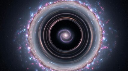 Wall Mural - galactic vortex: spiral galaxy within accretion disk - a mesmerizing cosmic scene depicting a spiral